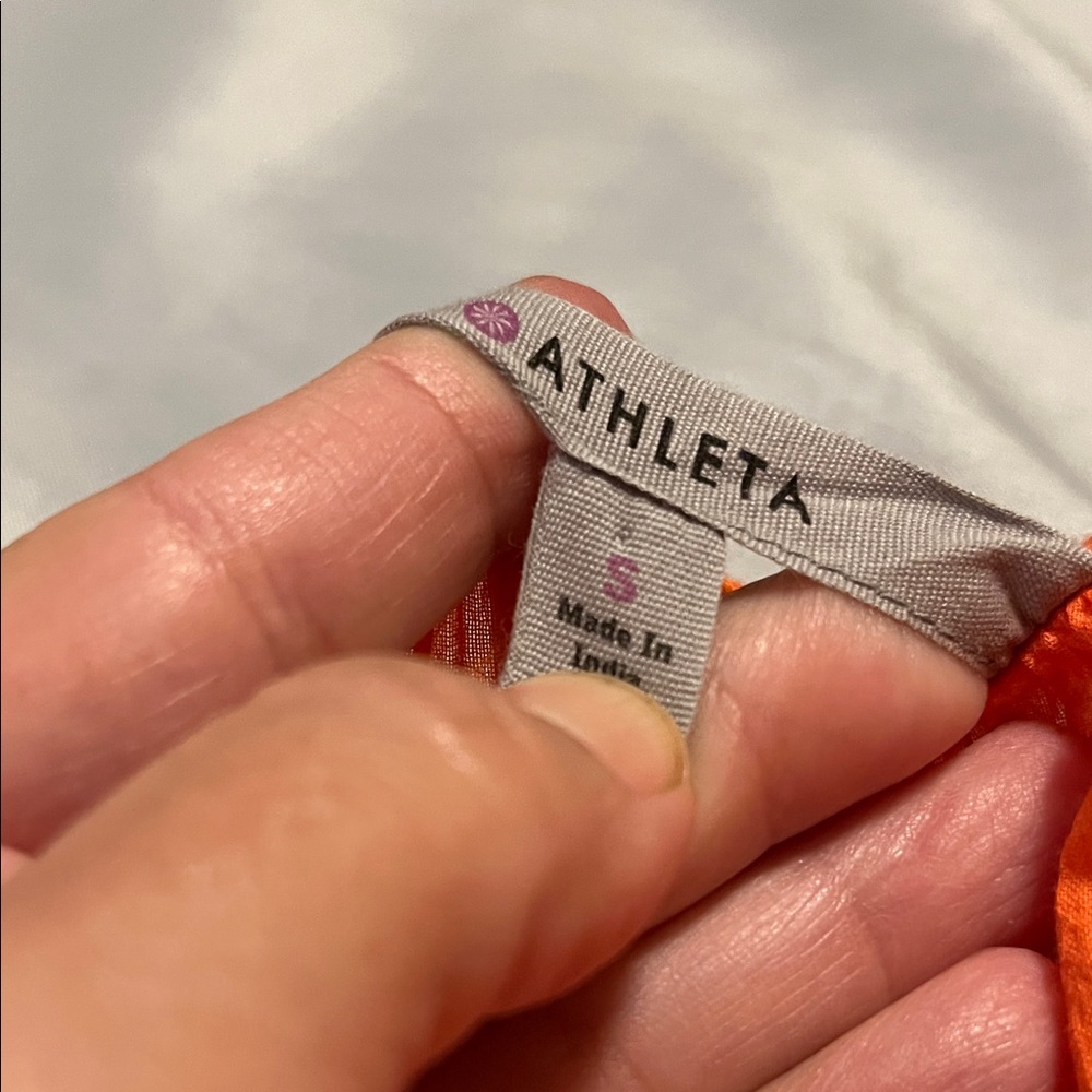 Athleta Vibrant Beautiful Orange Tunic Top Size Small - Picture 2 of 12